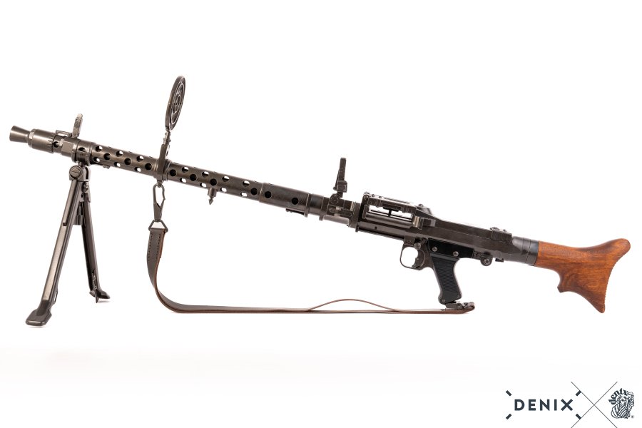 Kulomet MG 34 s popruhem a mířidlem