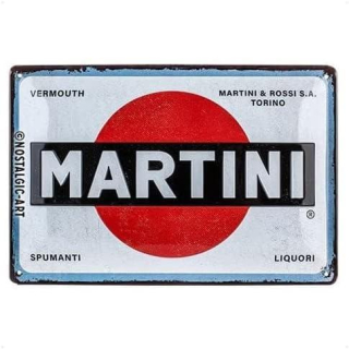 Plechová cedule: Martini (Logo White) - 30x20 cm